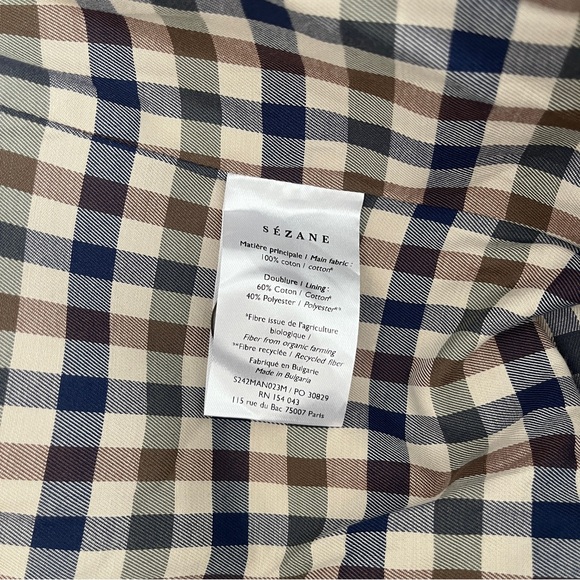 Sezane ‘Clyde’ Single Breasted Trench Coat in “Camel”, Size 36 - Picture 10 of 11